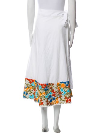 Mi Golondrina Floral Print Midi Length Skirt