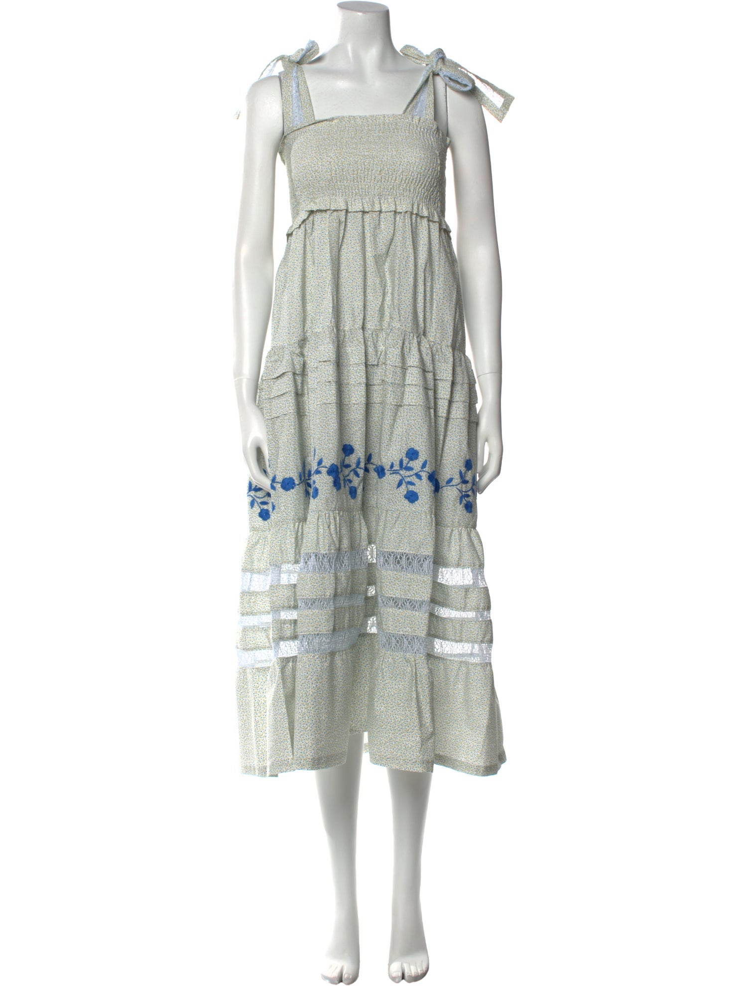 Mi Golondrina Printed Knee-Length Dress