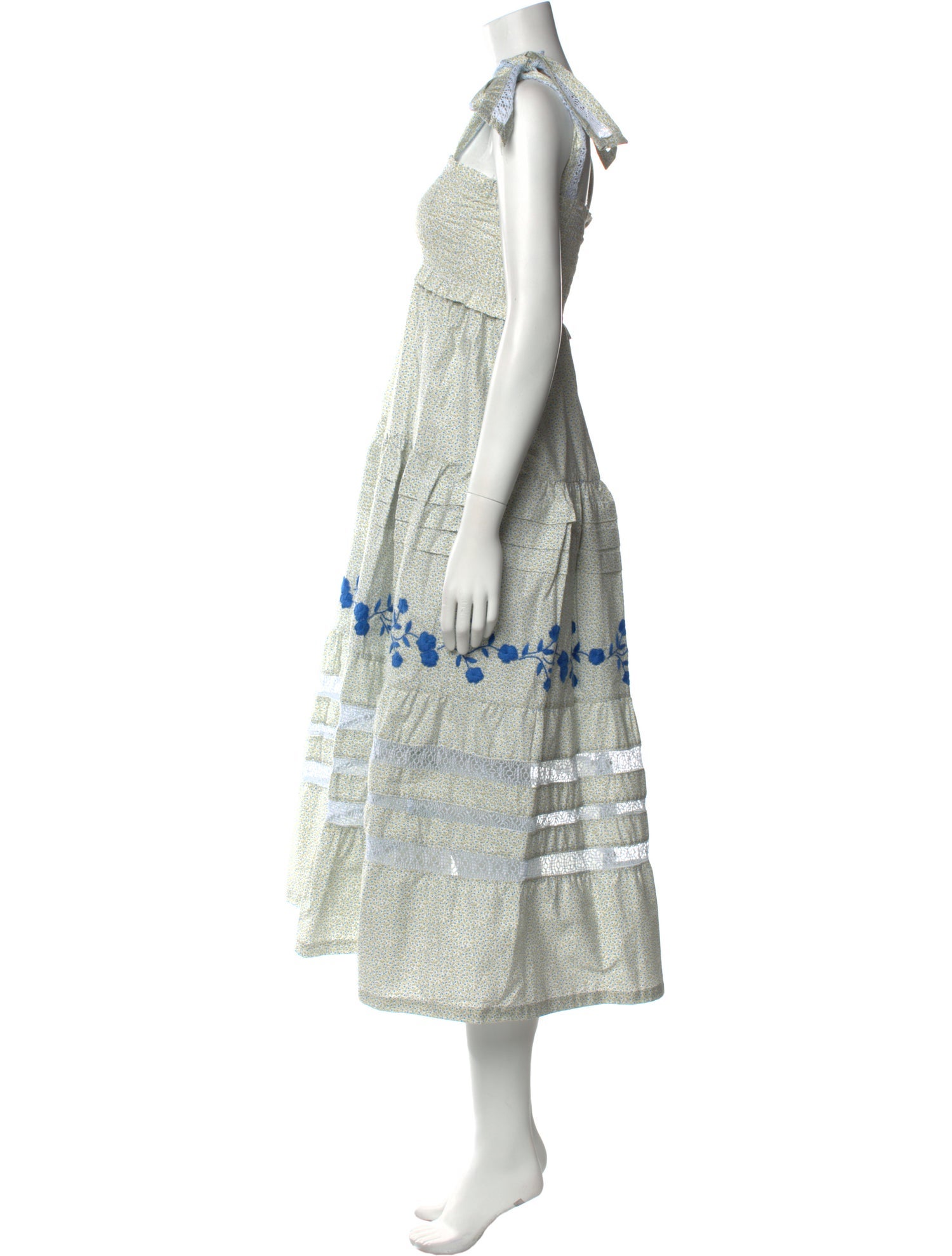 Mi Golondrina Printed Knee-Length Dress