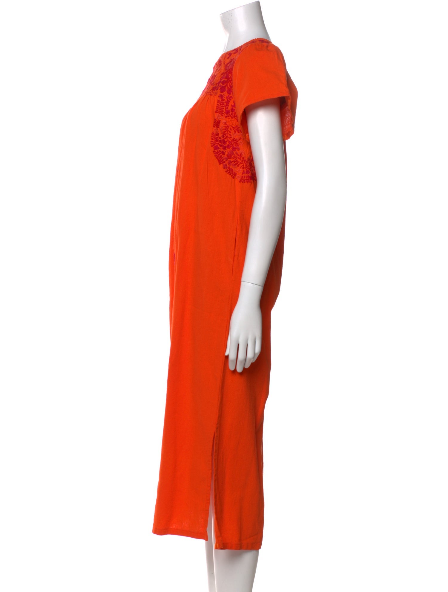 Mi Golondrina Bateau Neckline Midi Length Dress