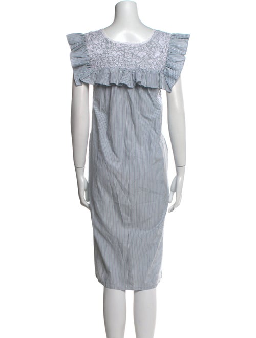 Mi Golondrina Striped Midi Length Dress