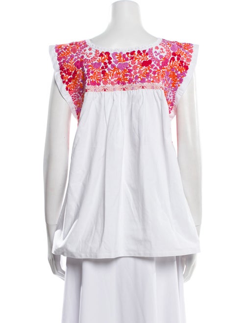 Mi Golondrina Printed Square Neckline Top