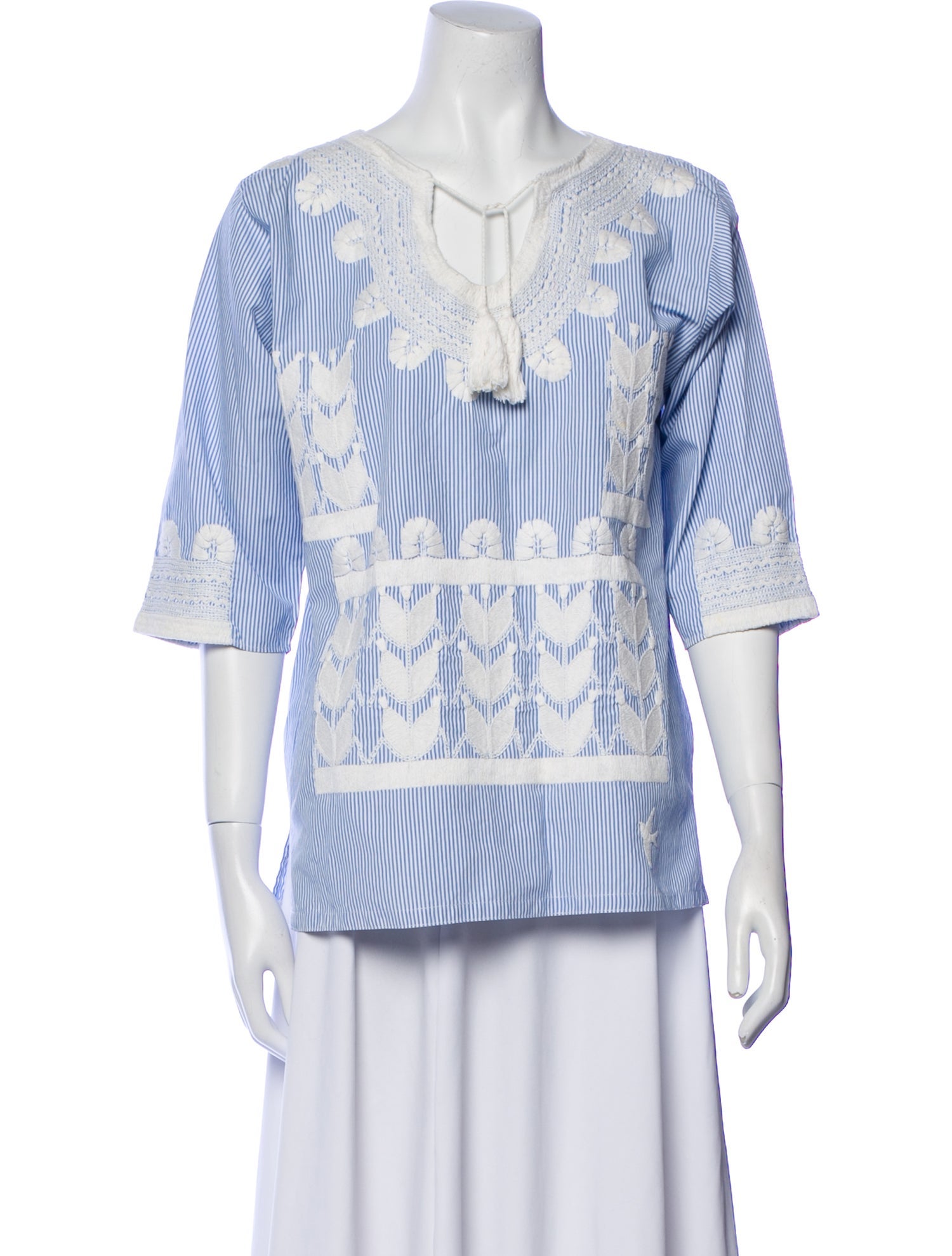 Mi Golondrina Printed V-Neck Tunic