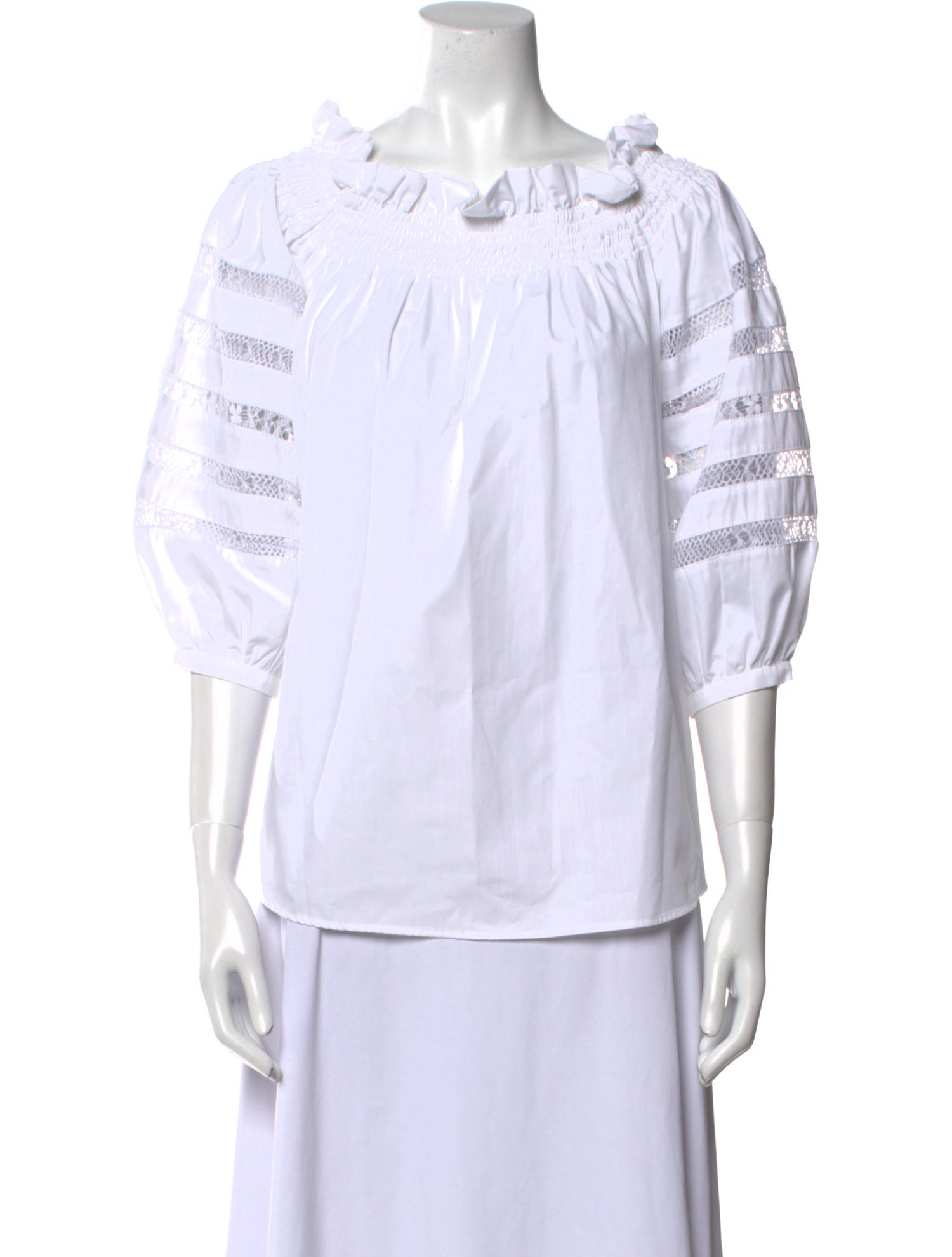 Mi Golondrina Cowl Neck Three-Quarter Sleeve Blouse