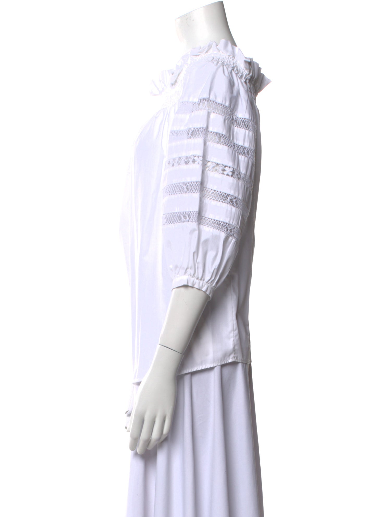 Mi Golondrina Cowl Neck Three-Quarter Sleeve Blouse