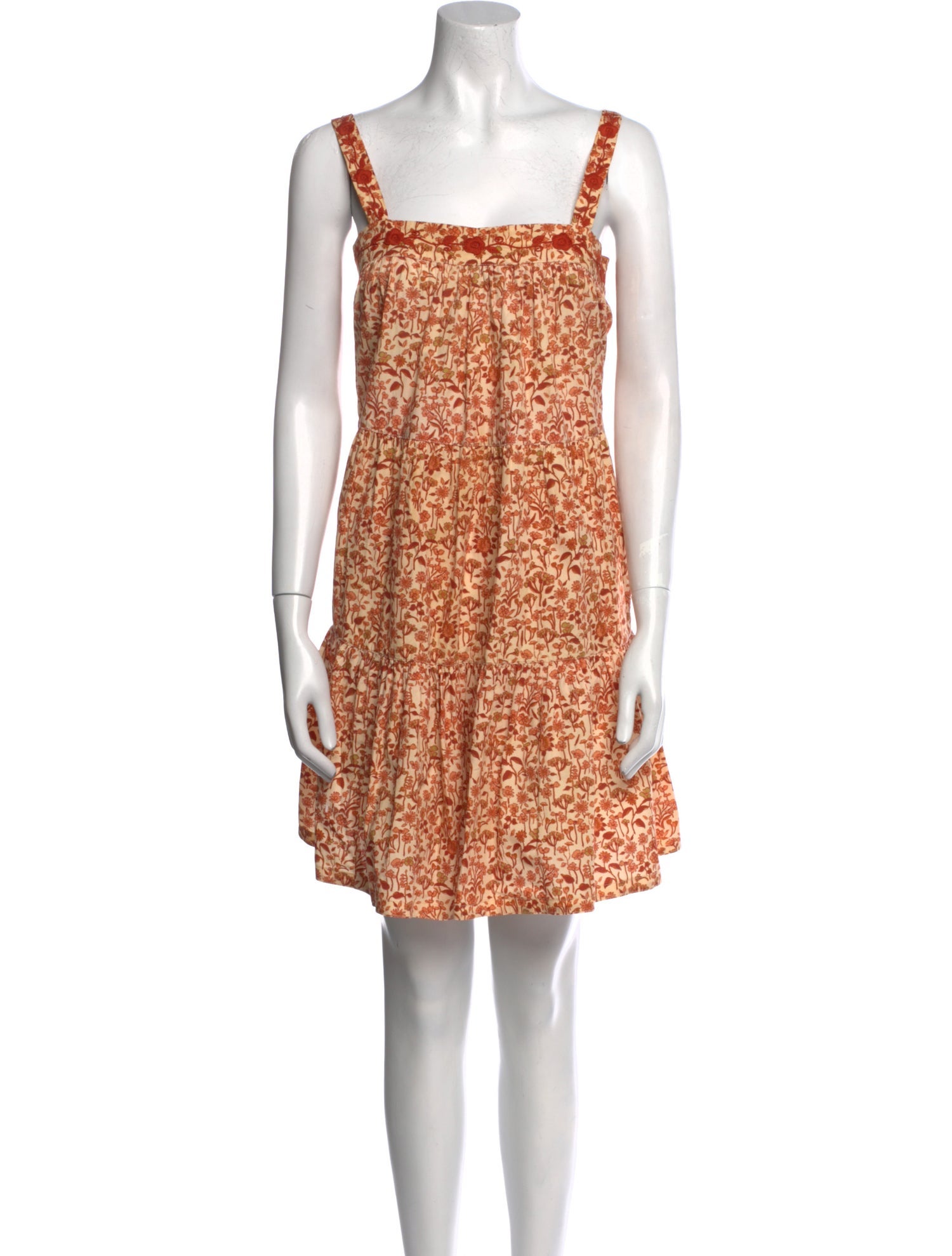 Mi Golondrina Floral Print Mini Dress