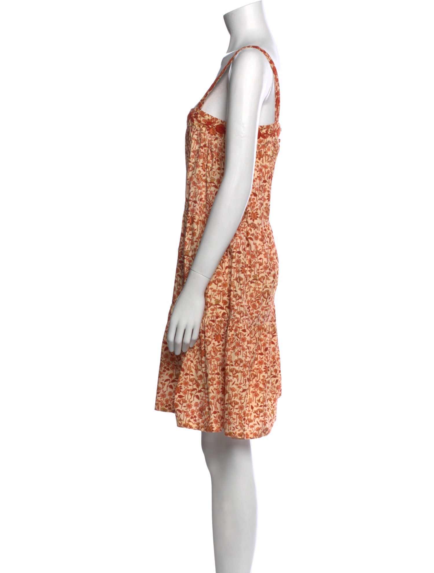 Mi Golondrina Floral Print Mini Dress