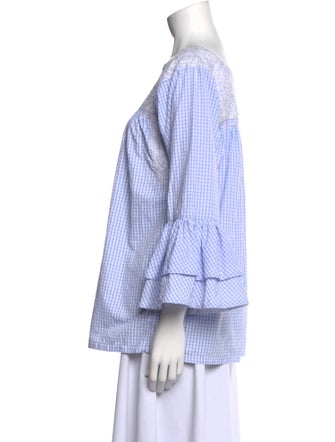 Mi Golondrina Plaid Print Bateau Neckline Tunic