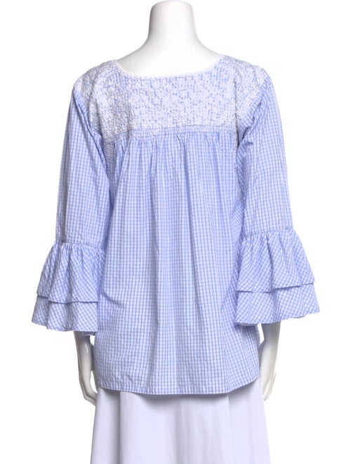 Mi Golondrina Plaid Print Bateau Neckline Tunic