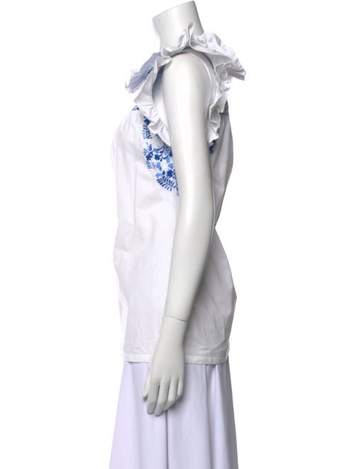 Mi Golondrina Printed Scoop Neck Top