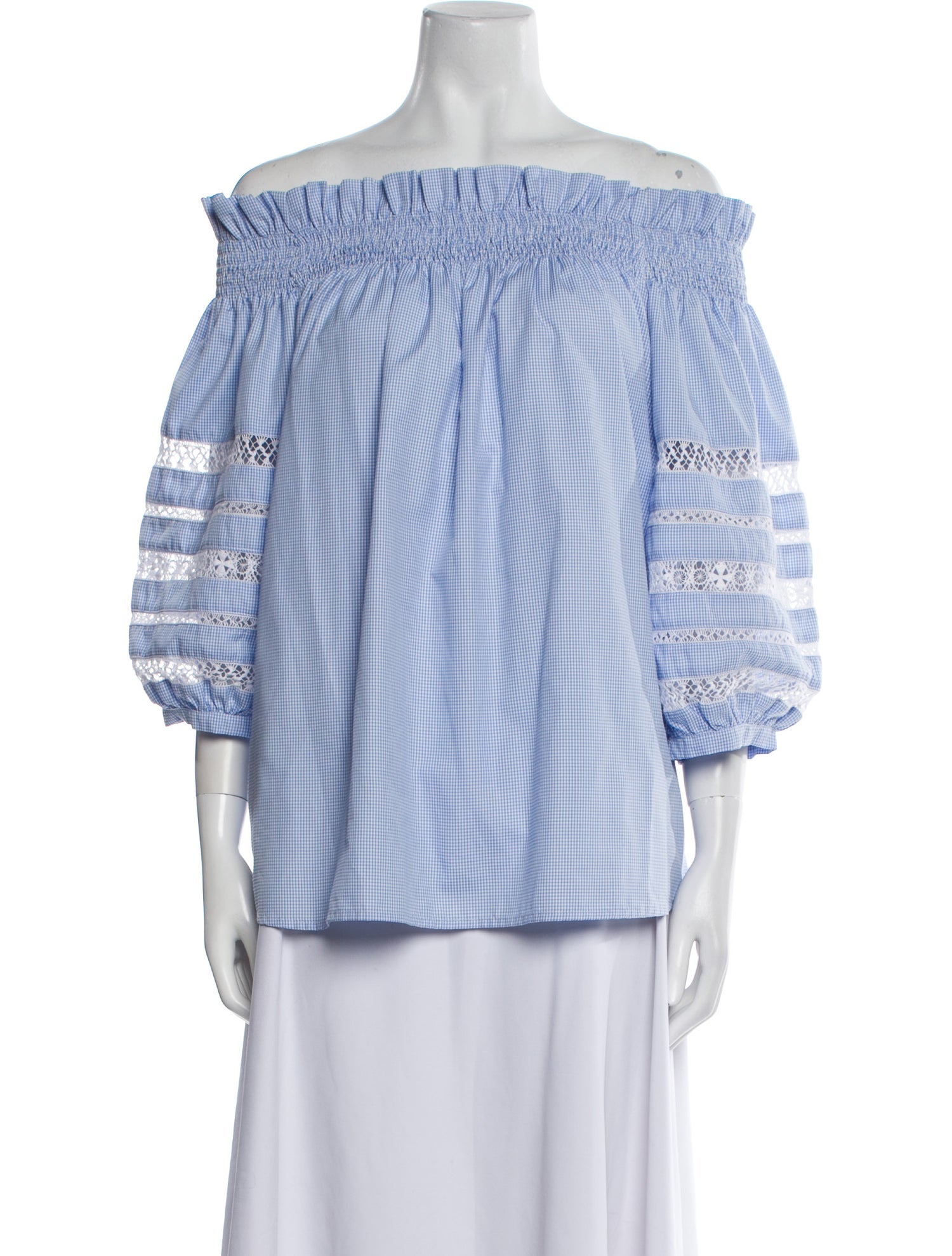 Mi Golondrina Striped Off-The-Shoulder Blouse