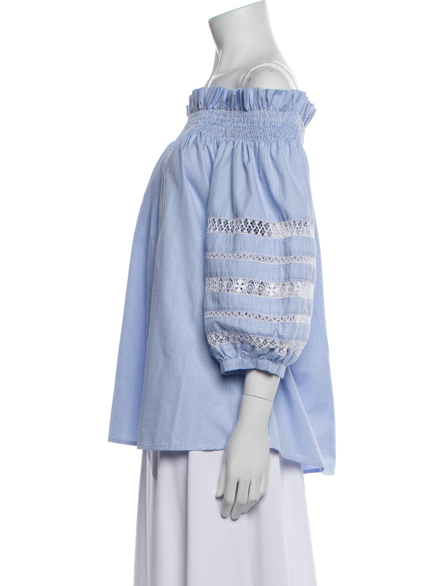 Mi Golondrina Striped Off-The-Shoulder Blouse