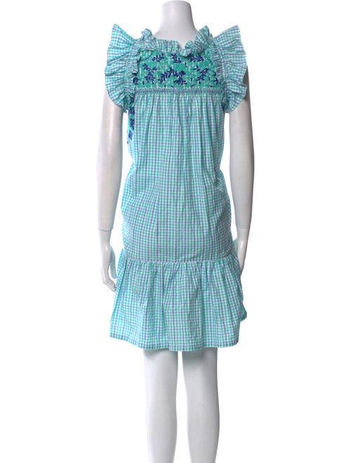 Mi Golondrina Plaid Print Mini Dress