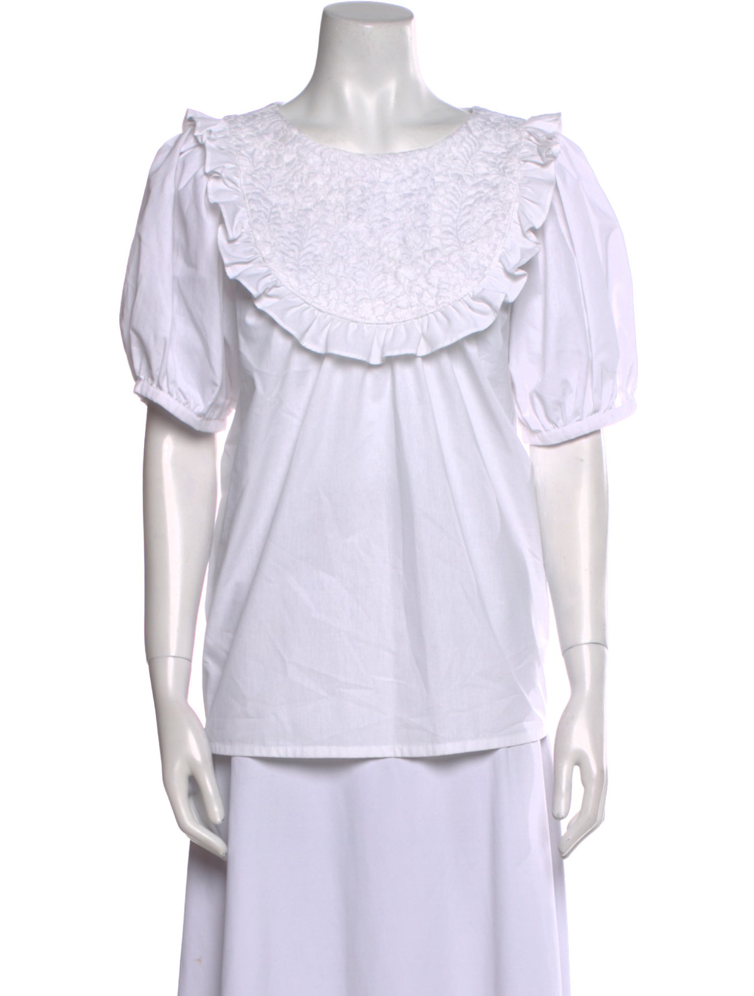 Mi Golondrina Bateau Neckline Short Sleeve Blouse