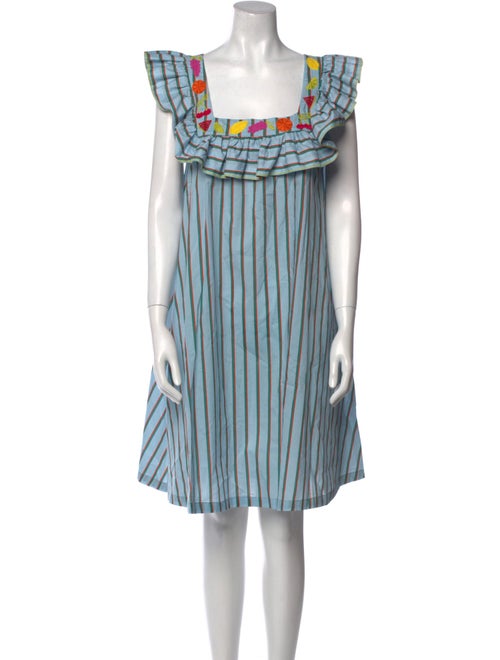 Mi Golondrina Striped Knee-Length Dress