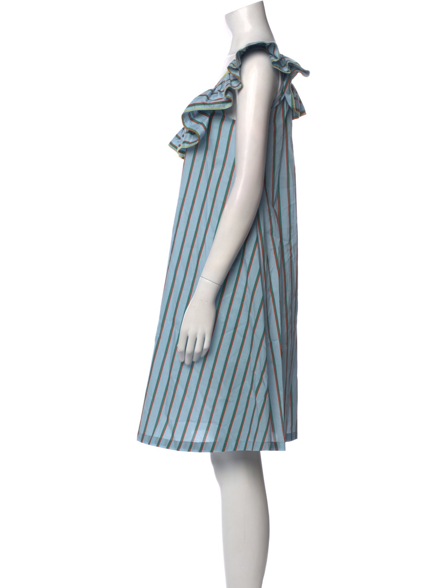 Mi Golondrina Striped Knee-Length Dress