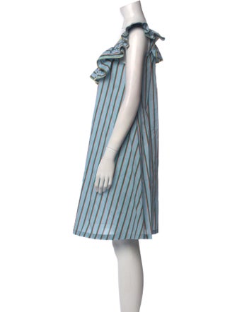 Mi Golondrina Striped Knee-Length Dress
