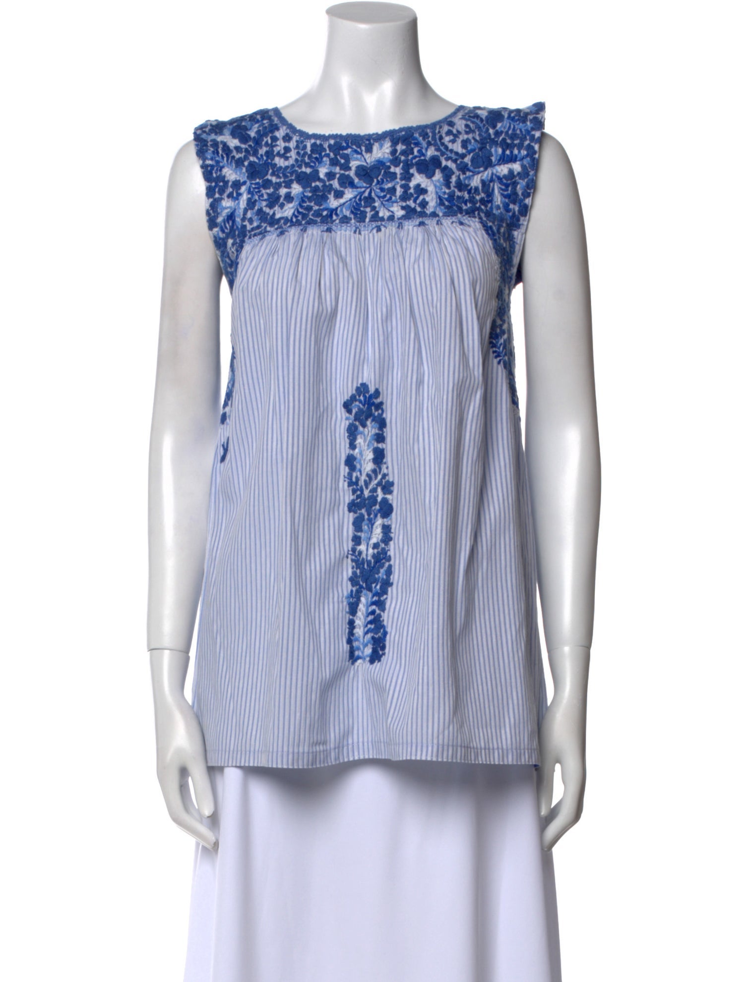 Mi Golondrina Striped Bateau Neckline Top