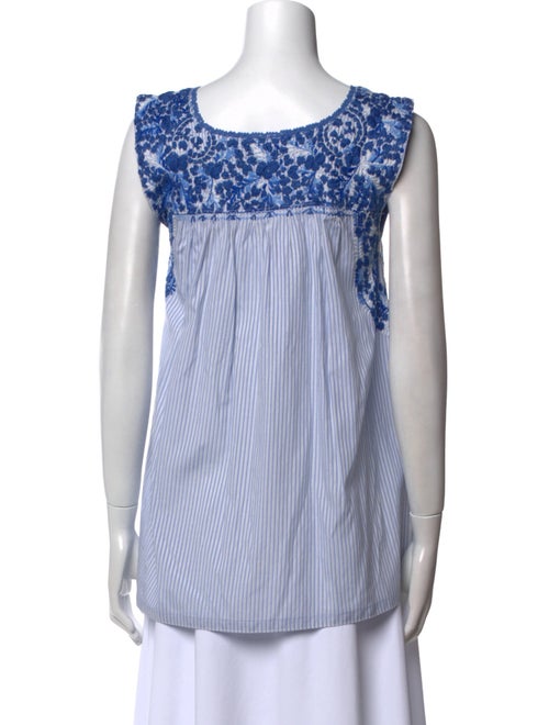 Mi Golondrina Striped Bateau Neckline Top