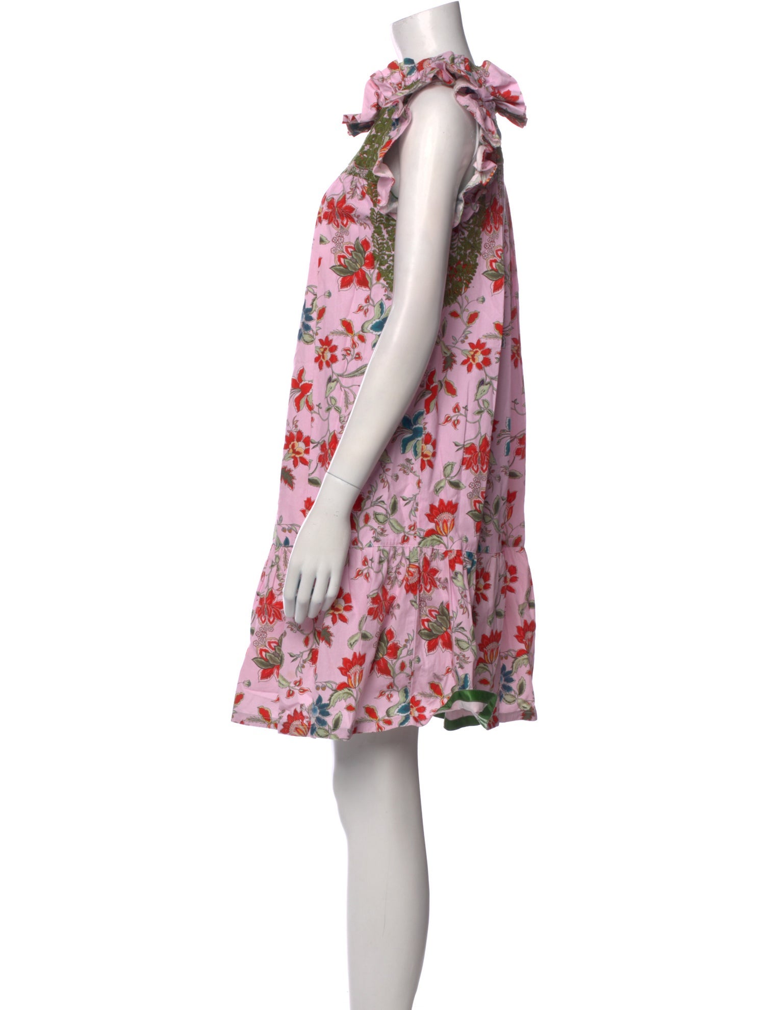 Mi Golondrina Floral Print Mini Dress