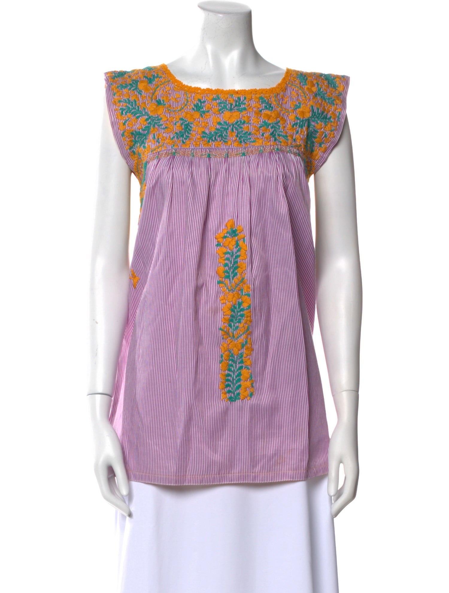 Mi Golondrina Printed Bateau Neckline Tunic