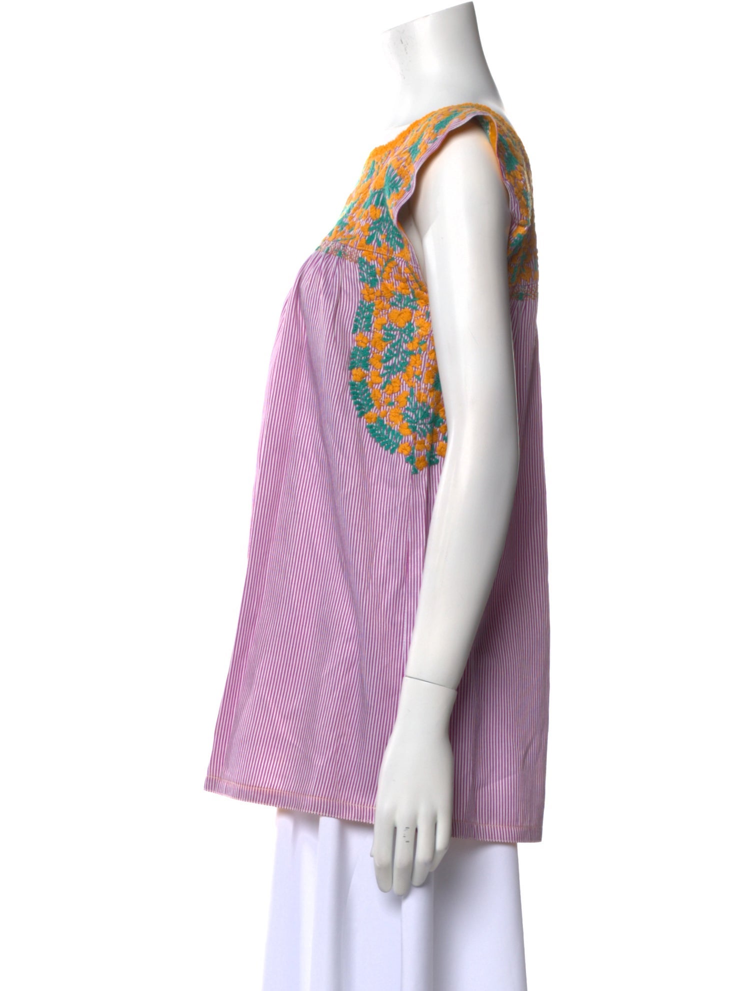 Mi Golondrina Printed Bateau Neckline Tunic