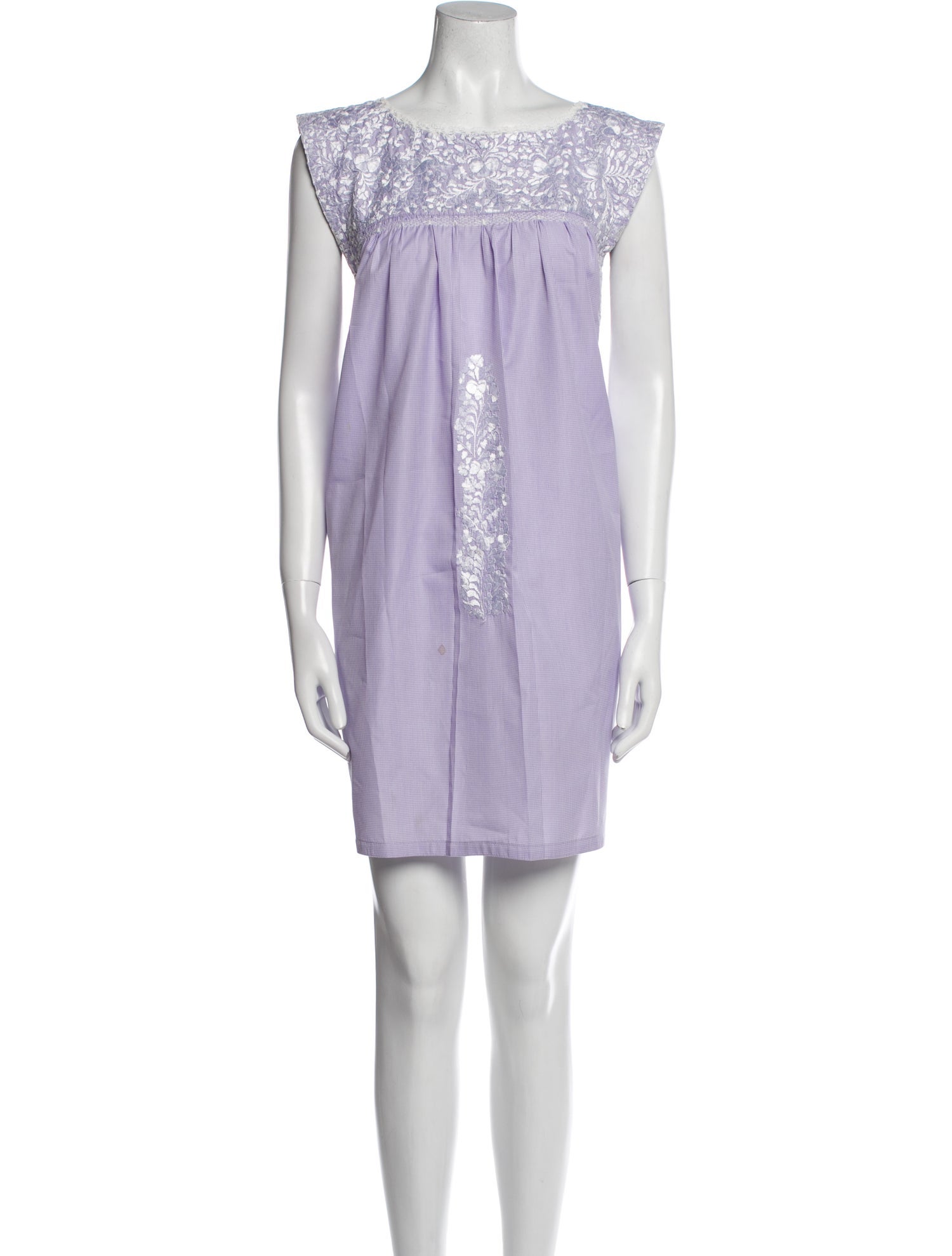 Mi Golondrina Bateau Neckline Mini Dress