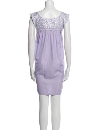 Mi Golondrina Bateau Neckline Mini Dress