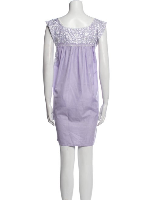 Mi Golondrina Bateau Neckline Mini Dress