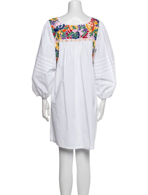 Mi Golondrina Bateau Neckline Mini Dress