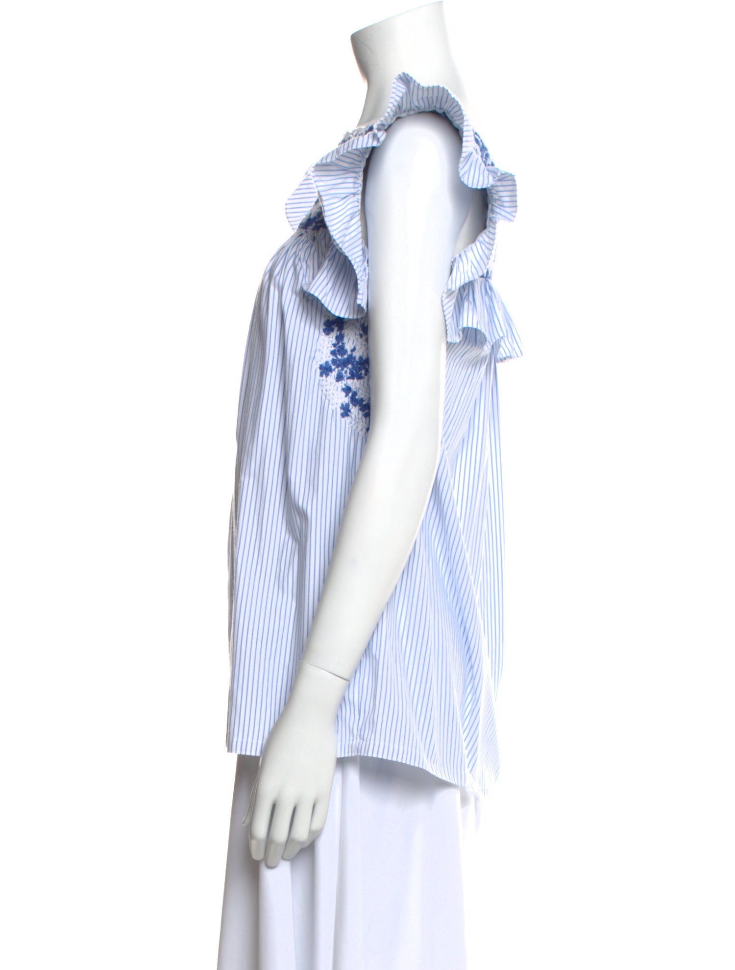 Mi Golondrina Striped Bateau Neckline Top