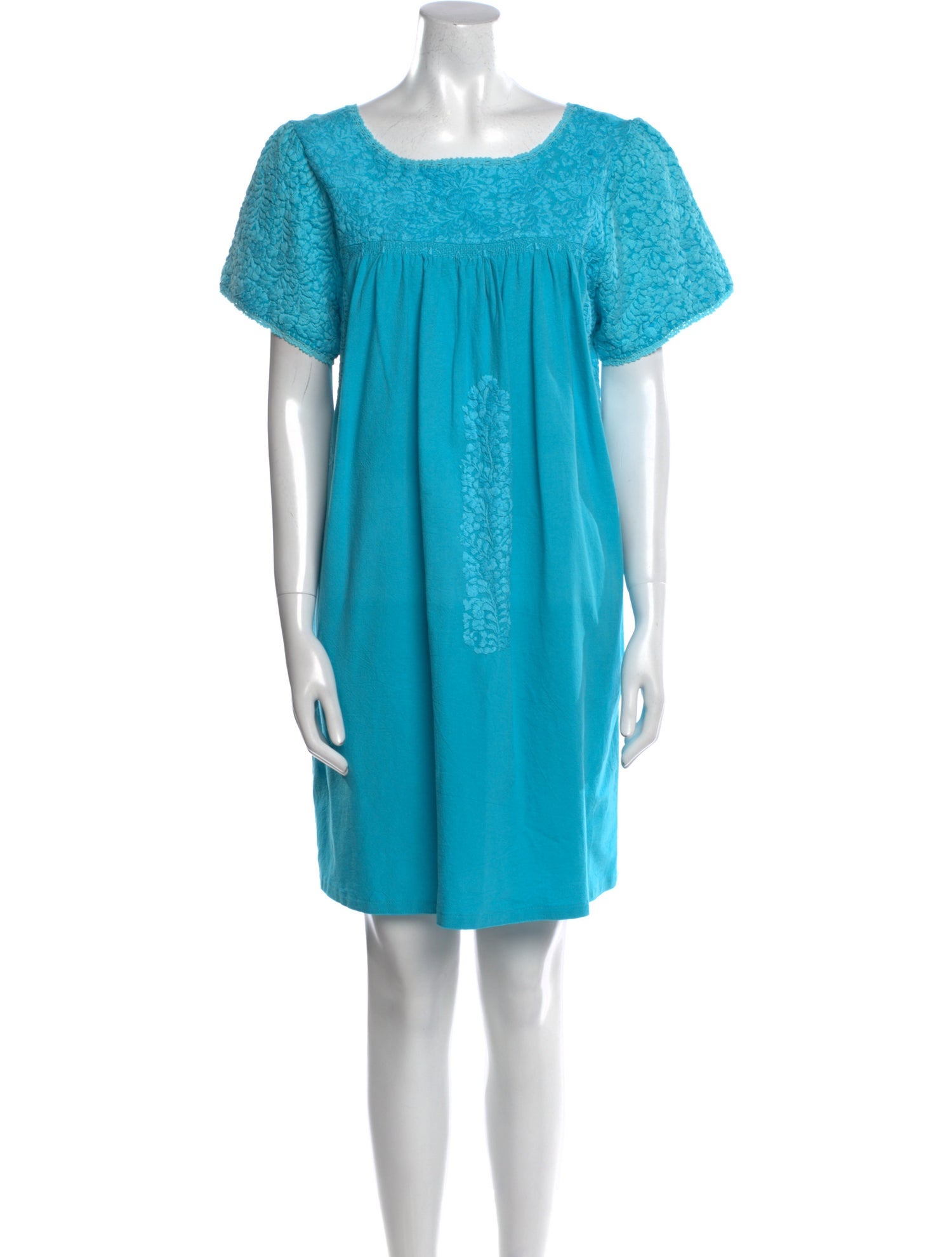 Mi Golondrina Scoop Neck Mini Dress