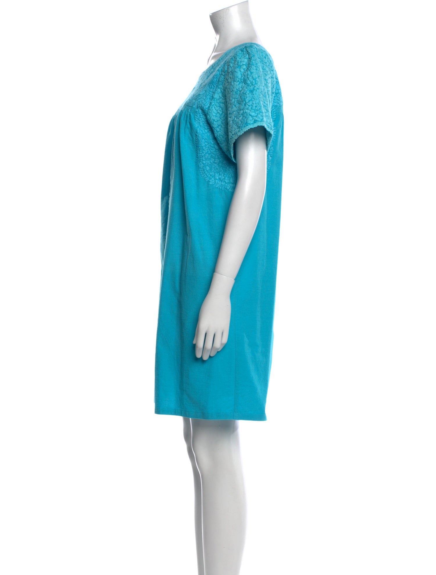 Mi Golondrina Scoop Neck Mini Dress