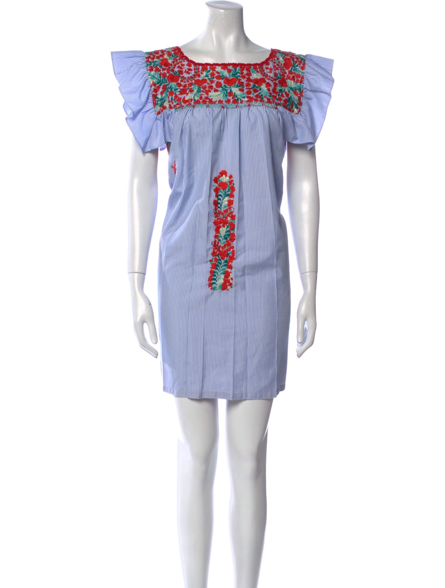 Mi Golondrina Striped Mini Dress