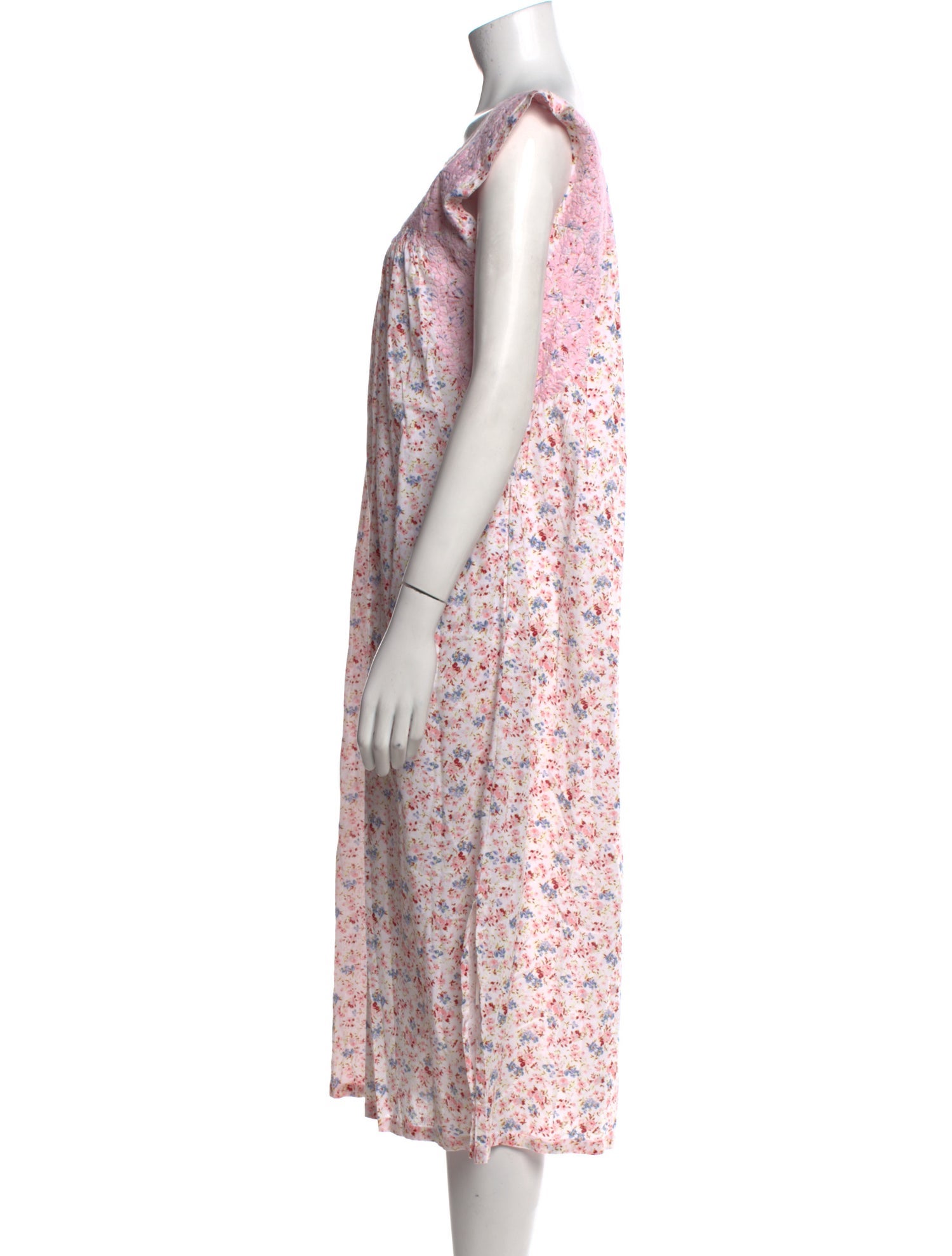 Mi Golondrina Floral Print Midi Length Dress