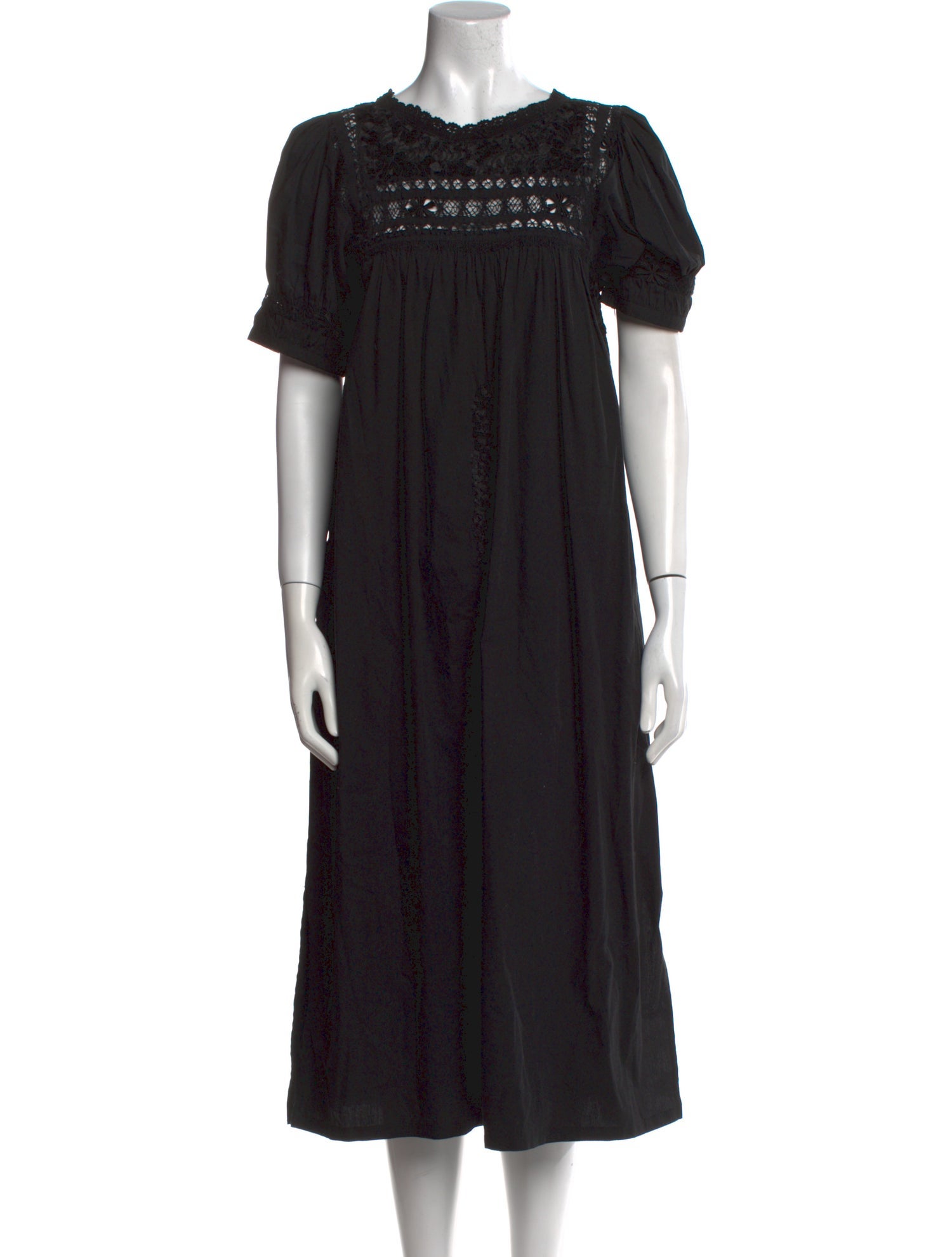 Mi Golondrina Crew Neck Midi Length Dress