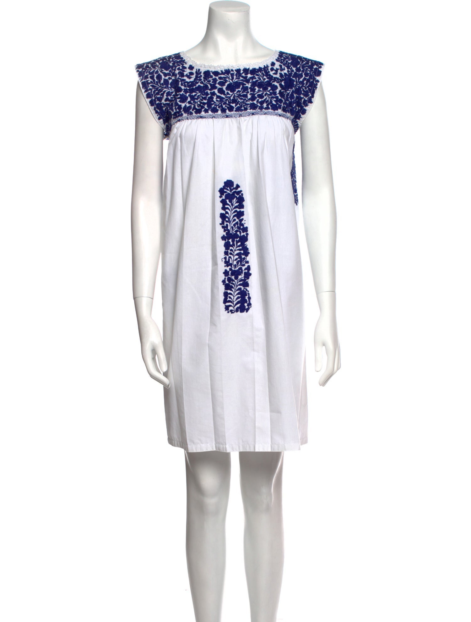 Mi Golondrina Bateau Neckline Mini Dress