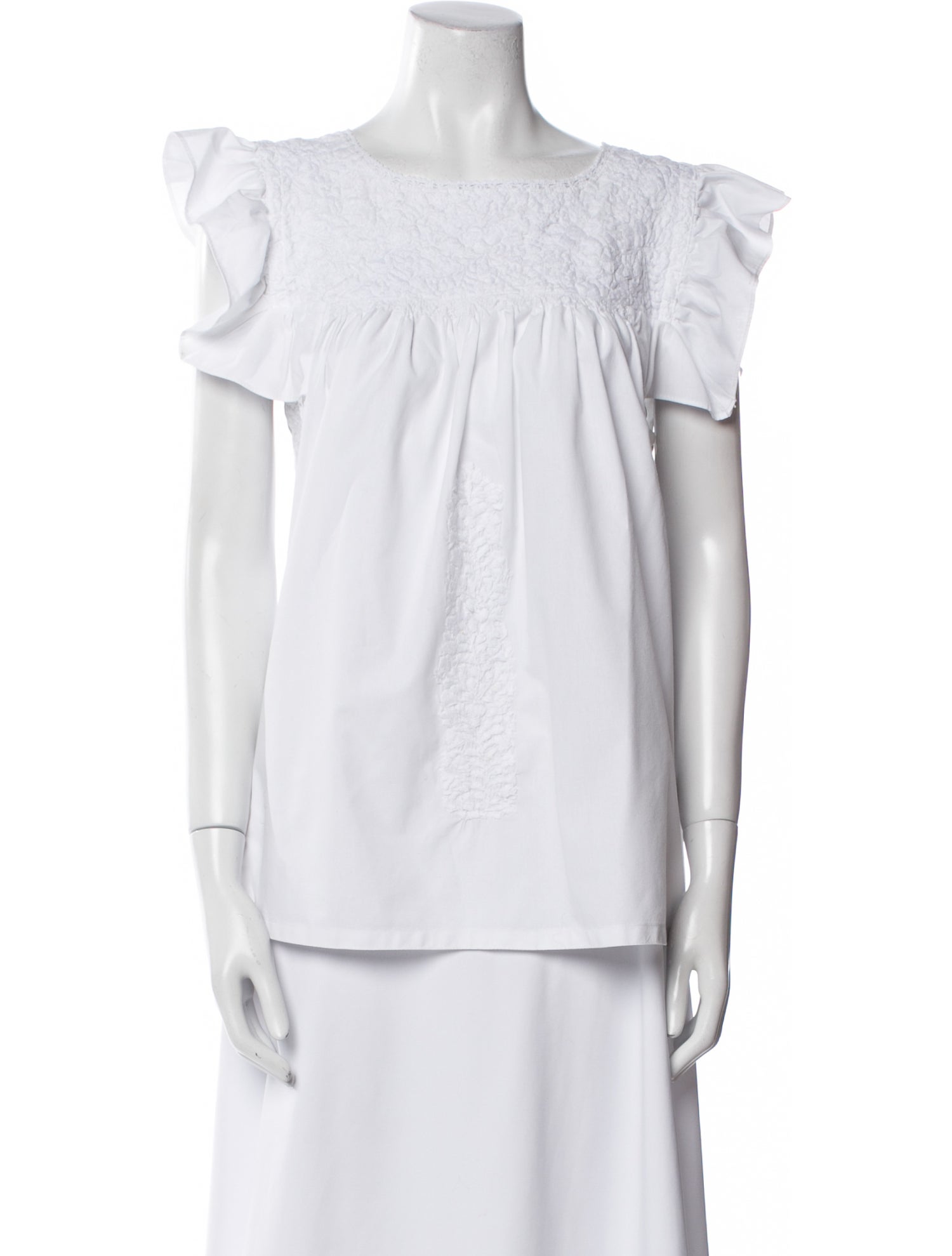 Mi Golondrina Scoop Neck Short Sleeve Blouse