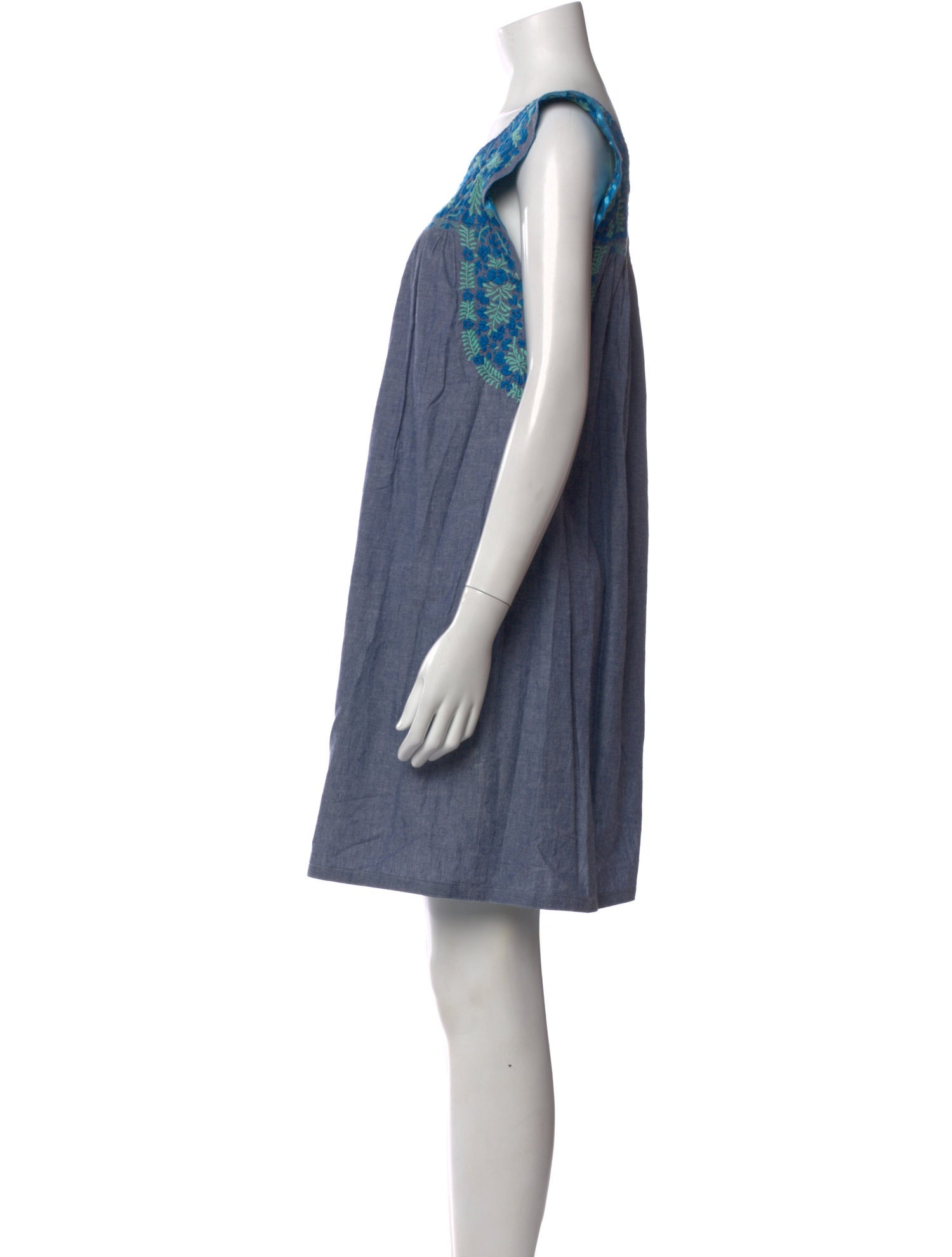 Mi Golondrina Floral Print Mini Dress