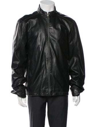 Missani Le Collezioni Leather Windbreaker