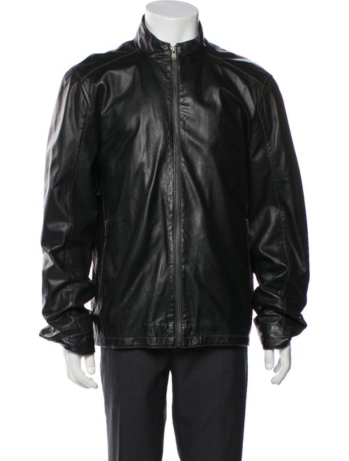 Missani Le Collezioni Leather Windbreaker