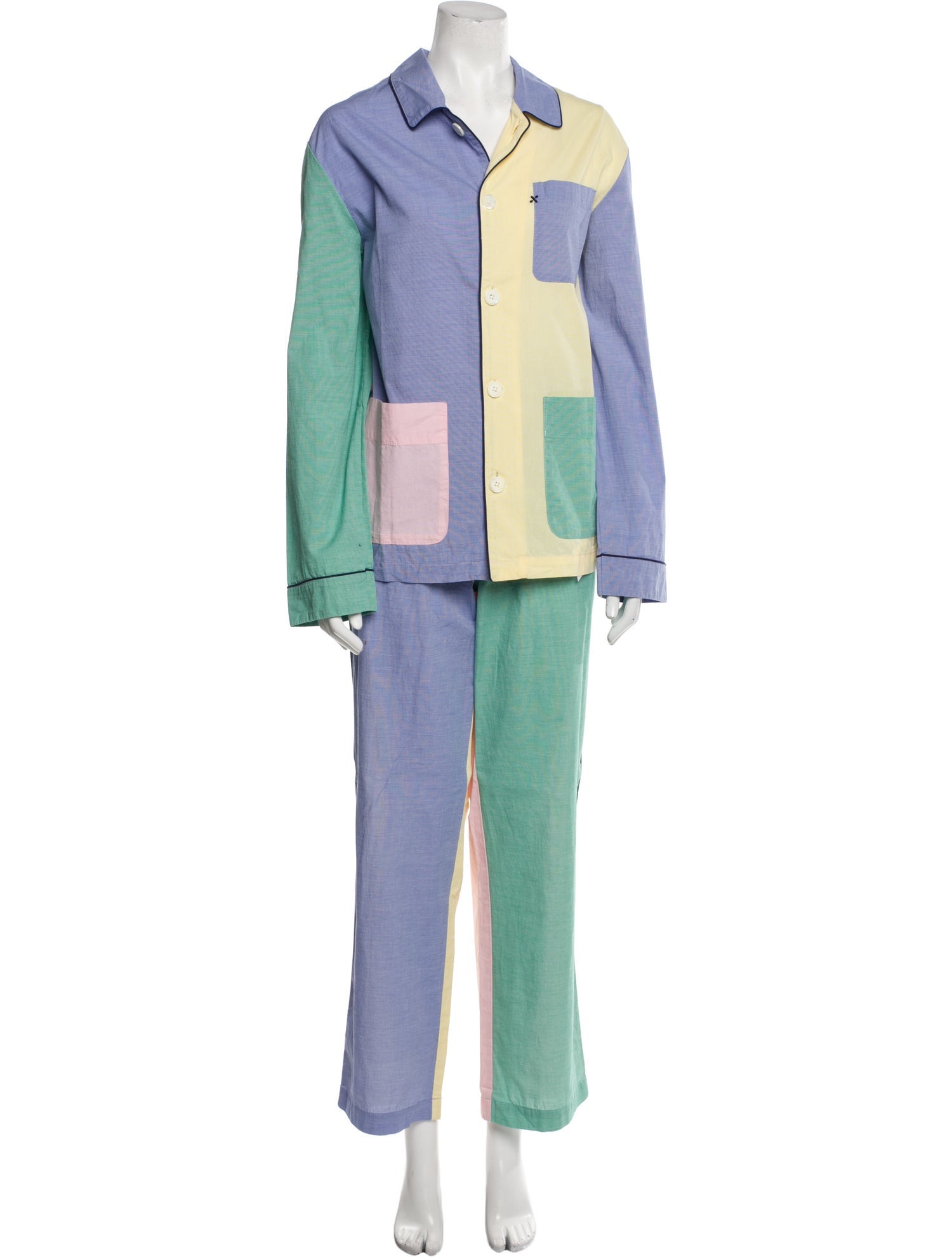 Alex Mill Colorblock Pattern Embroidered Accent Pant Set w/ Tags