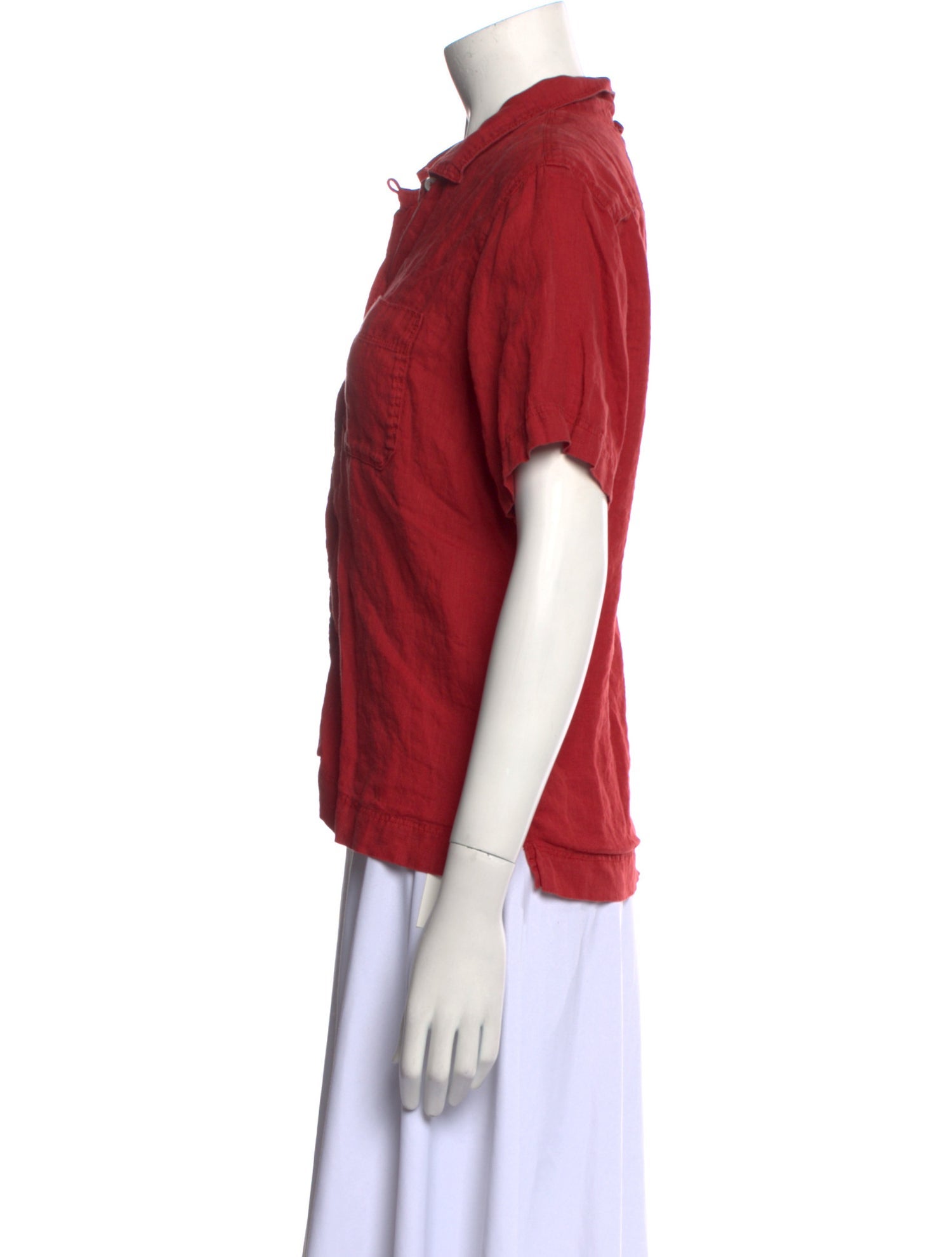 Alex Mill Linen Short Sleeve Button-Up Top