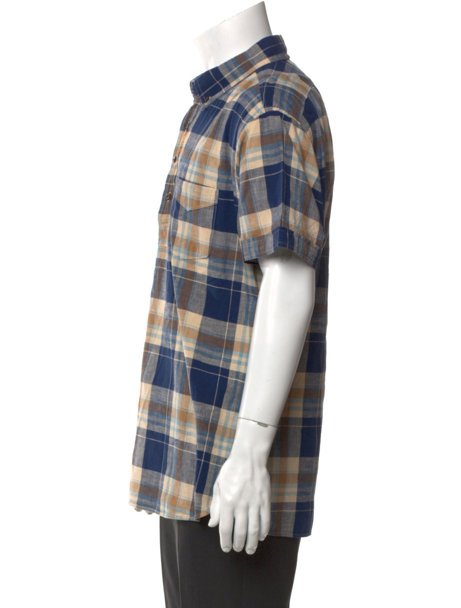Alex Mill Plaid Print Short Sleeve Shirt