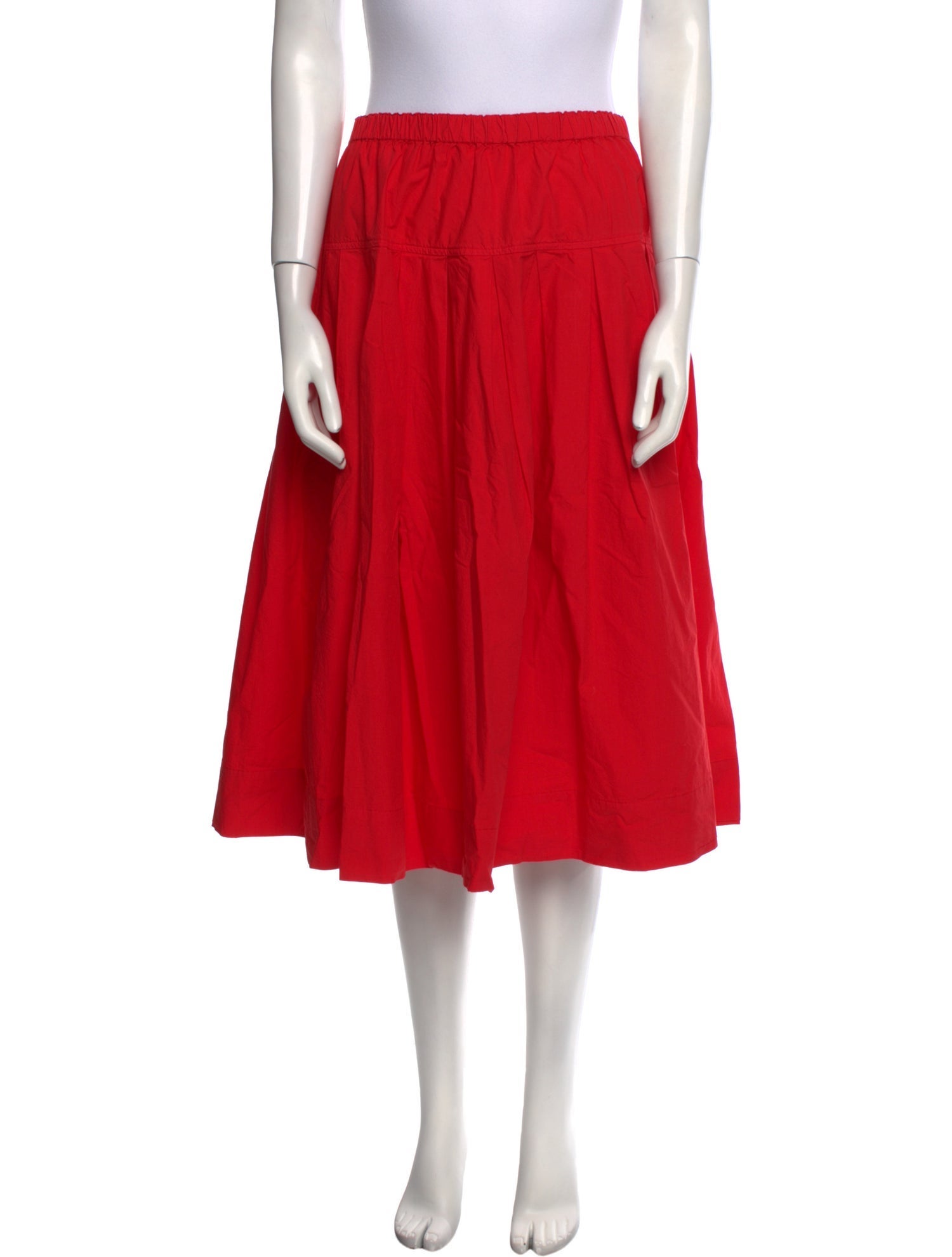 Alex Mill Pleated Accents Midi Length Skirt