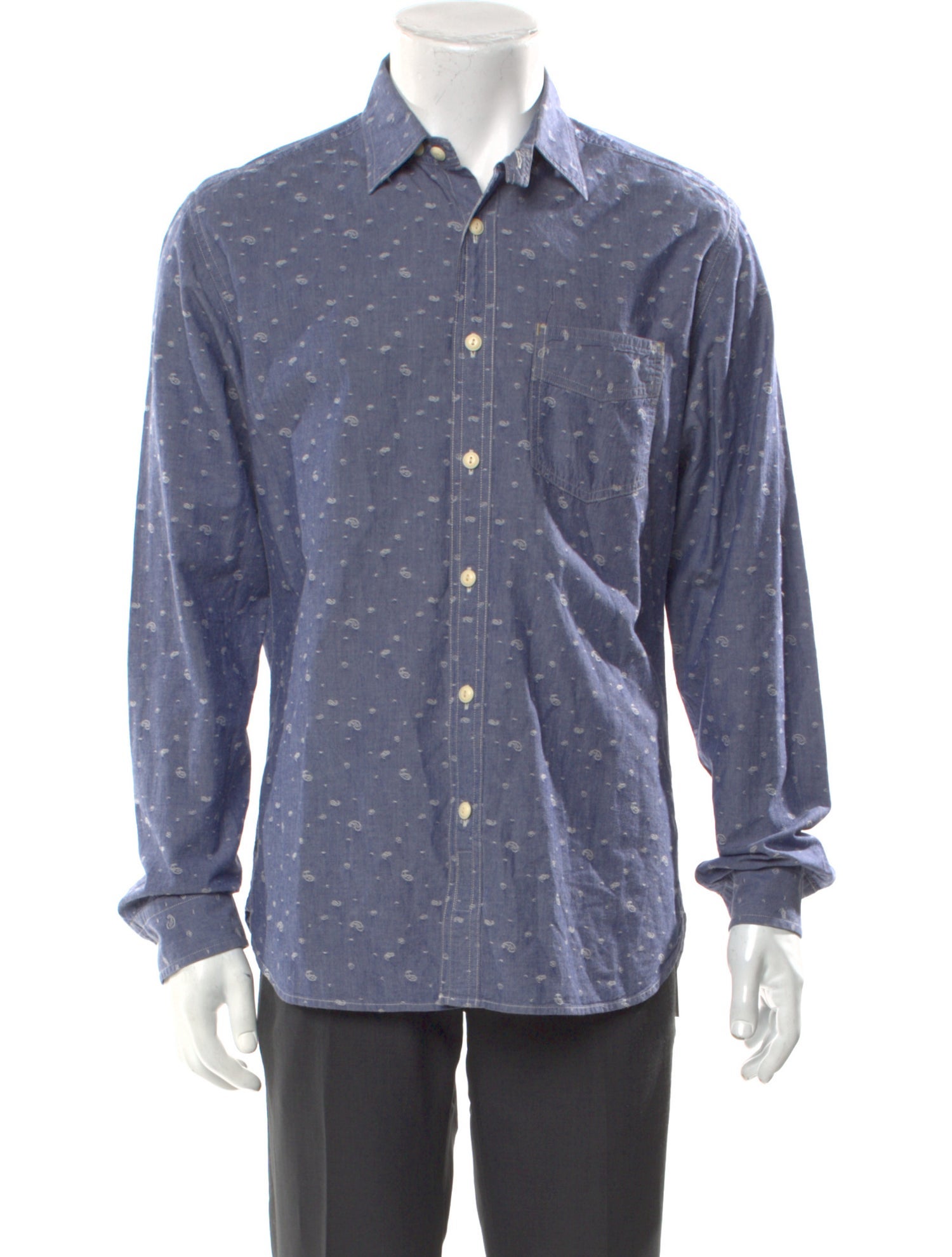 Alex Mill Printed Long Sleeve Dress Shirt