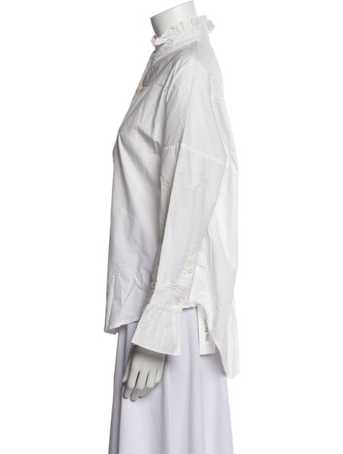 Alex Mill Mock Neck Long Sleeve Button-Up Top