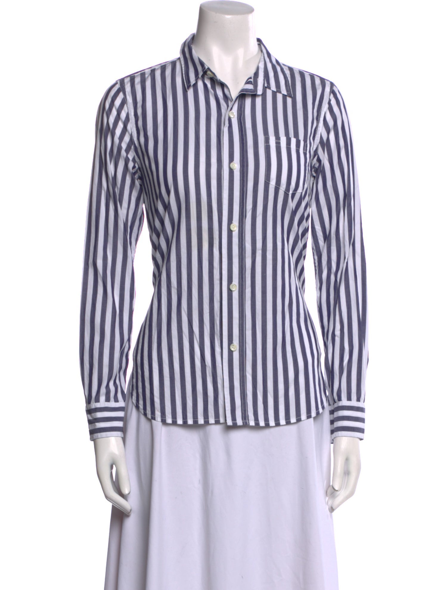 Alex Mill Striped Long Sleeve Button-Up Top