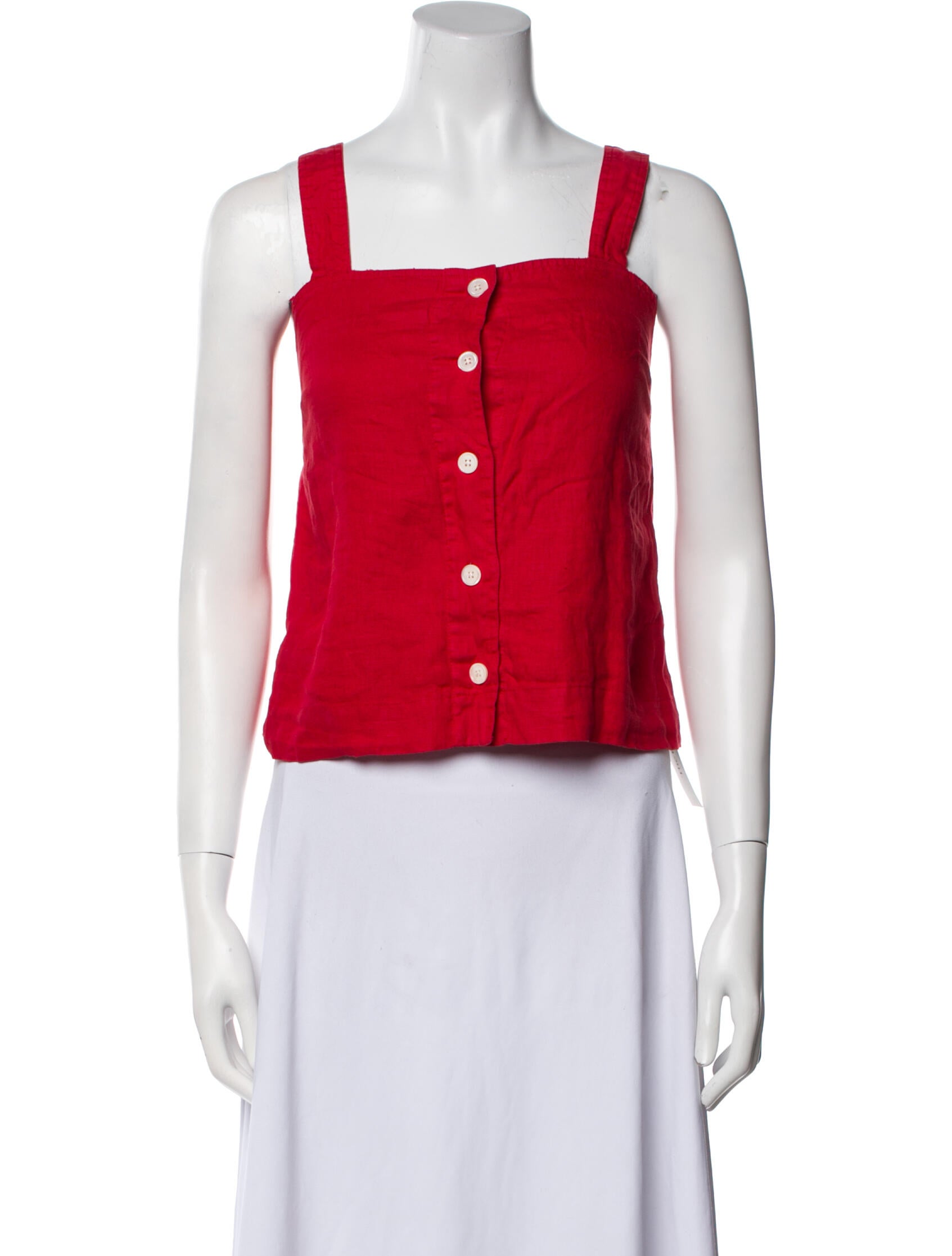 Alex Mill Linen Square Neckline Crop Top