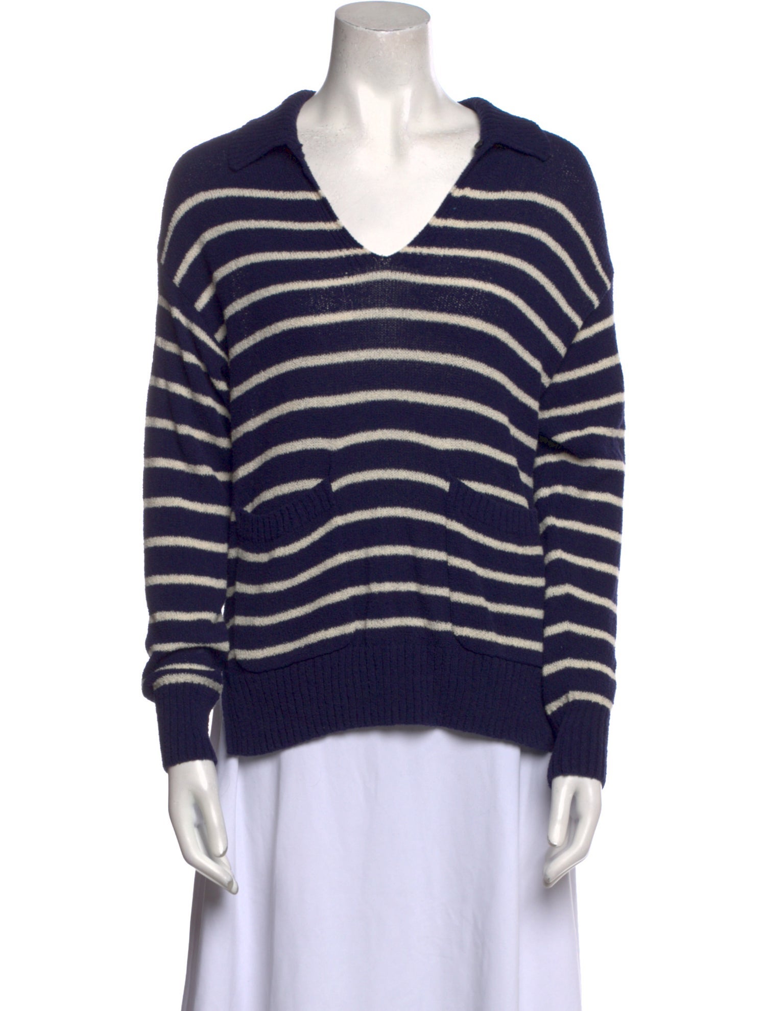 Alex Mill Striped V-Neck Top